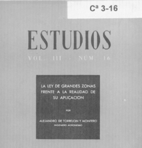 De Torrejón y Montero, Alejandro (1945). Ley de grandes zonas frente a la realidad de su aplicación-image